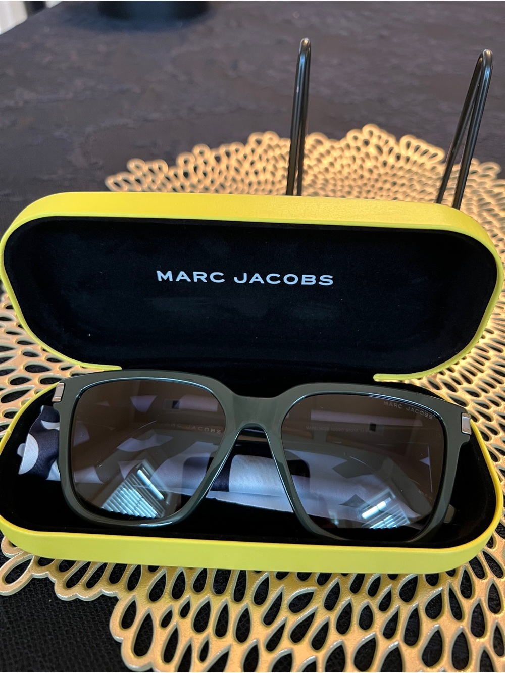 Marc Jacobs Olive Green Oversized Square Sunglasses